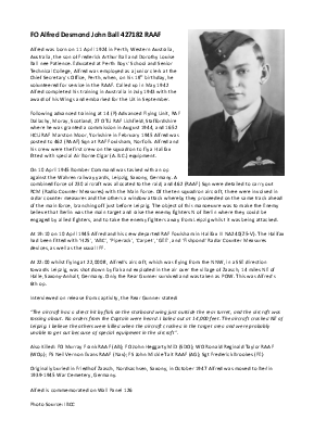 A preview of a PDF biography for Ball, Alfred Desmond John